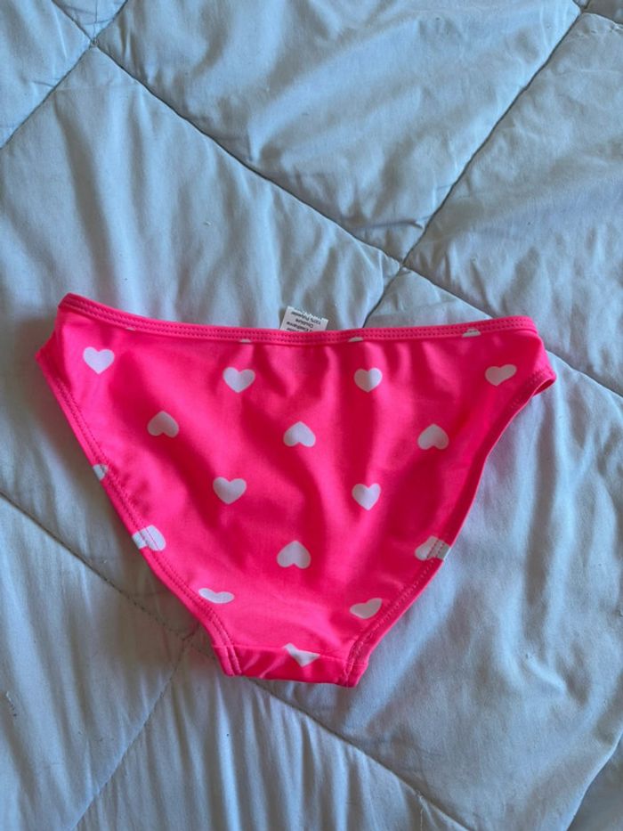 Bas de maillot de bain fille ados rose à motif cœur blanc taille 12 ans neuf - photo numéro 4