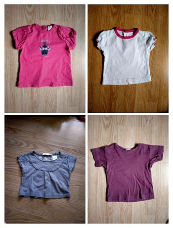 Lot de 4 tee shirt. Manches courtes. Bébé fille . Taille 18 mois