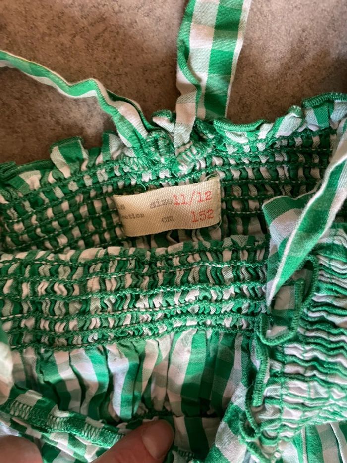 T-shirt Vichy été péplum smocké Zara, 11 12 ans - photo numéro 4