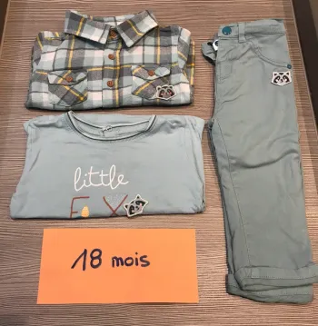 🦊 3 pièces garçon 18 mois Mots d'enfants 🦊