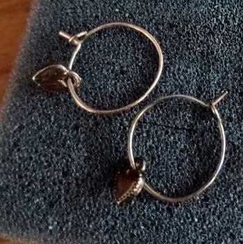 Boucles d'oreilles coeurs pendentifs