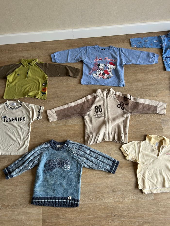 Lot vêtements garçon 4 ans – Marques Petit Bateau & autres – Pulls, pantalons, pyjama, polos - photo numéro 3