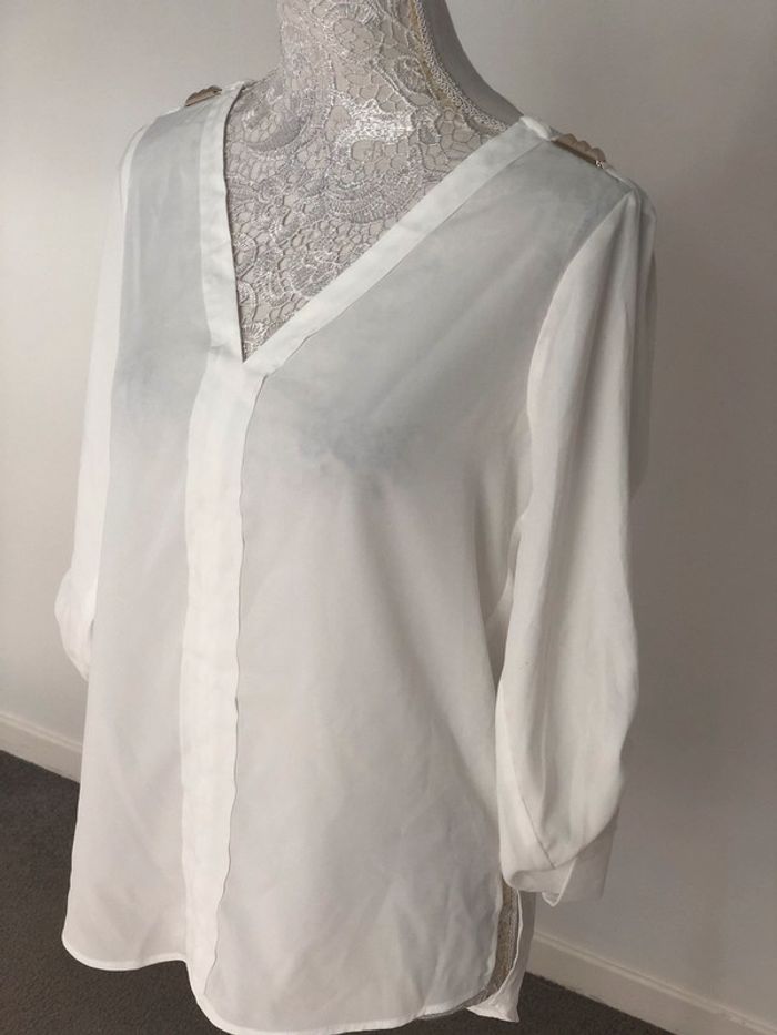 Chemise Zara blanche taille S - photo numéro 3