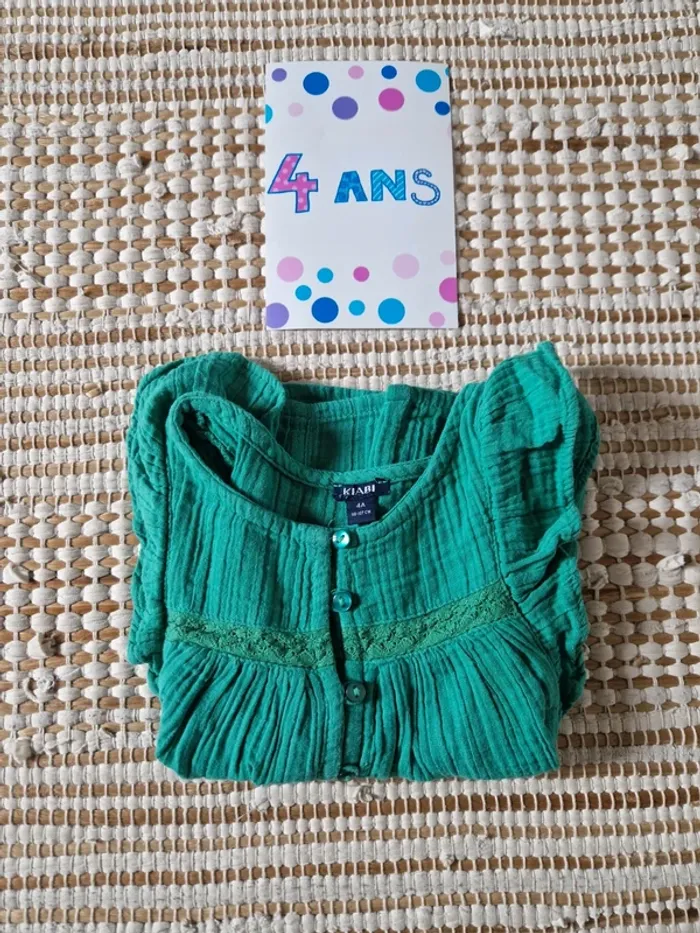 Blouse verte fille - 4 ans kiabi🌿