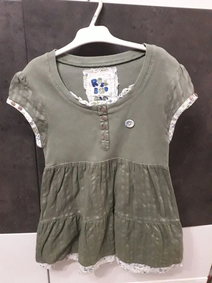 Tunique manches courtes verte