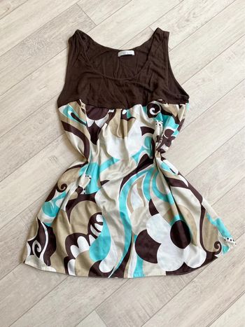 Tunique à motifs satinée rétro