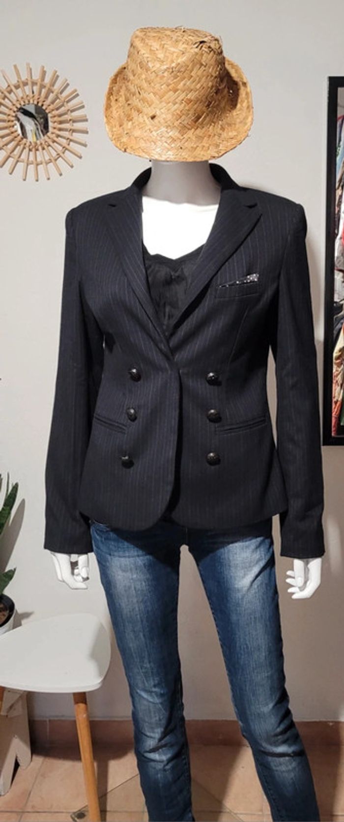 Blazer fines rayures - photo numéro 2