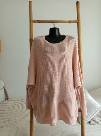 Pull en maille rose ample Bershka taille S