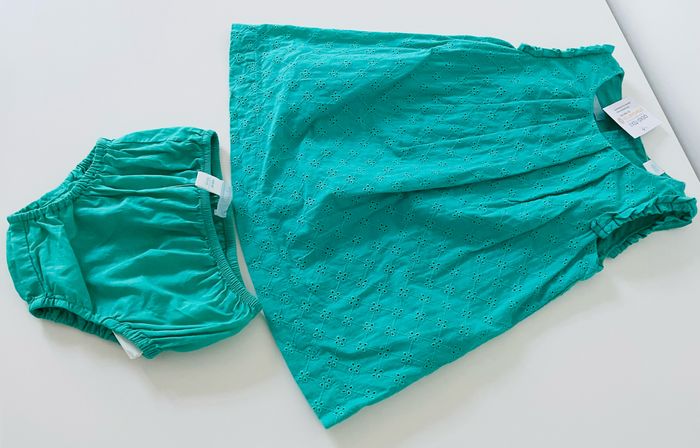 Ensemble robe et bloomer Obaïbi, taille 6 mois - photo numéro 3