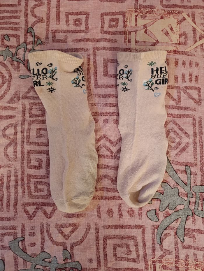 Chaussettes femmes hello super girl - photo numéro 2