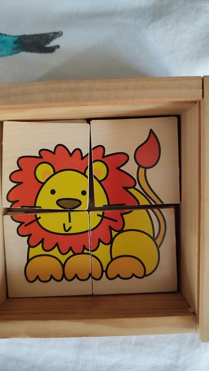 Jeux en bois boîte avec puzzles - photo numéro 6