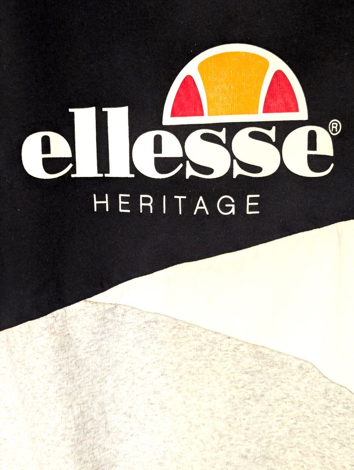 Sweat Ellesse Héritage Noir Gris Blanc 3 Parties Vêtement Tendance Mode Adolescents - photo numéro 3
