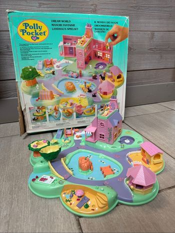Polly Pocket Dream World 1991 Manoir Fantaisie avec boîte d’origine (sans figurines)