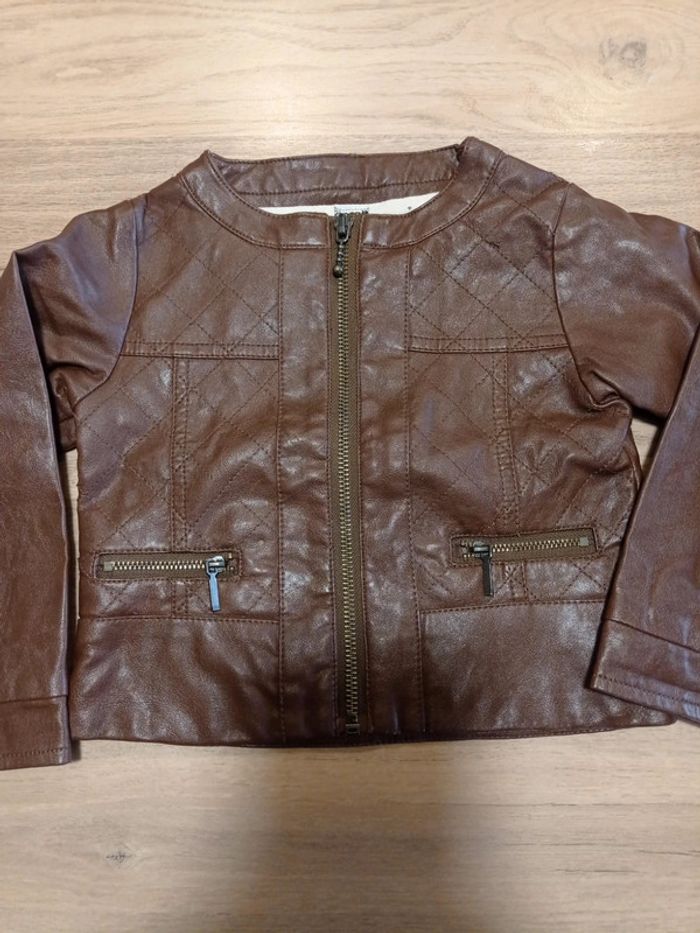 Veste simili cuir marron Tape à l'oeil 2 ans