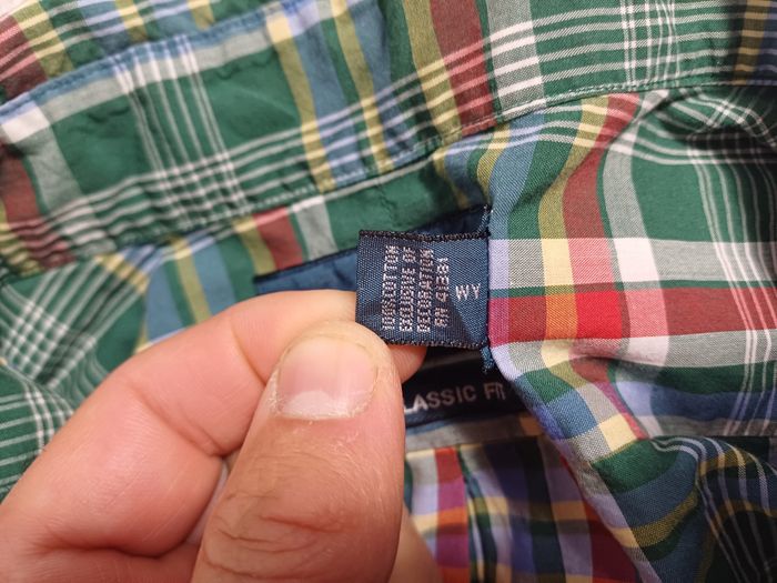 Chemise Ralph Laurent Custom Fit manche Longue / Taille L / Carreaux multicolore / Parfait état - photo numéro 6