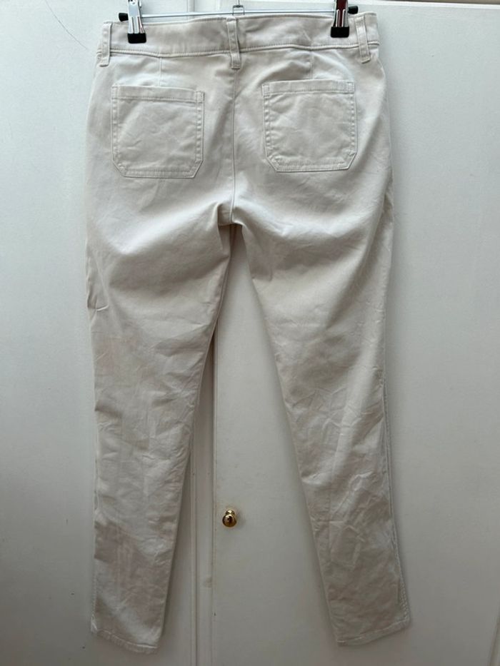 Pantalon blanc cassé hollister - beige - w25l31 taille 36 - photo numéro 4