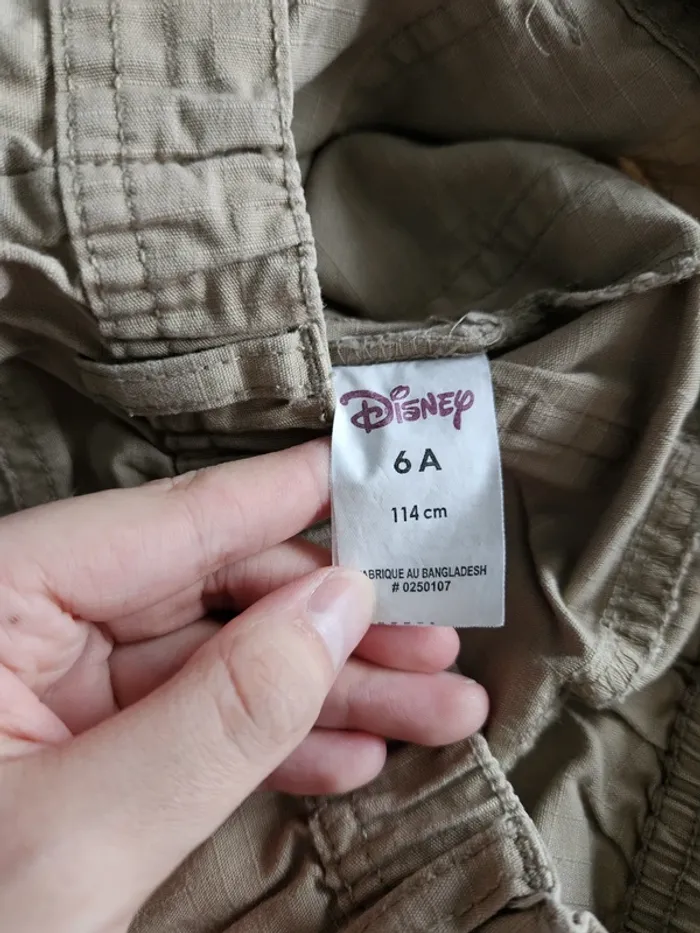 Bermuda cargo garçon - Taille 6 ans (114cm) - Disney Le Roi Lion - Beige feldspath - photo numéro 4