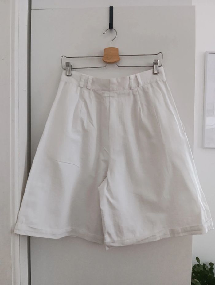 Bermuda vintage blanc jambes évasées - photo numéro 7