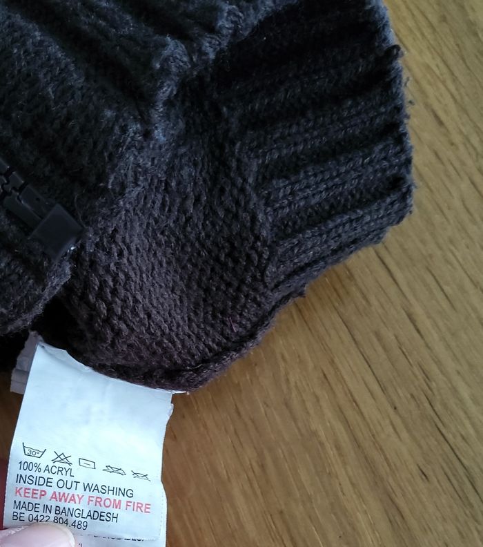 Gilet zippé à capuche marron TrickyTracks 12 mois - photo numéro 4