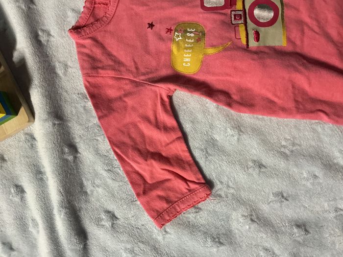 pyjama grenouillère en coton rose impression photo devant 1 mois kitchoun - photo numéro 6