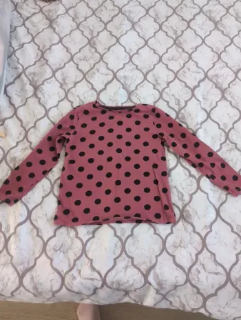 T-shirt manches longues à pois