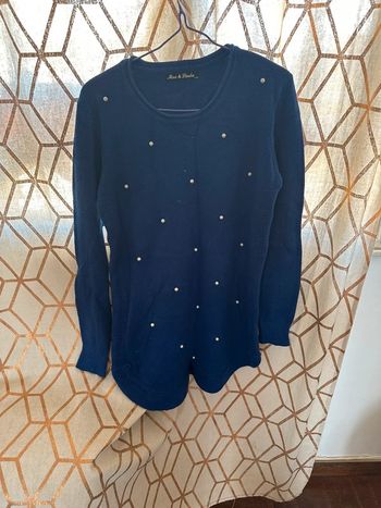 Pull long femme à perle taille L/XL