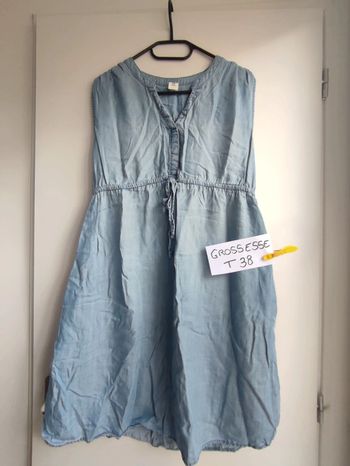 Robe Grossesse Jean fluide
