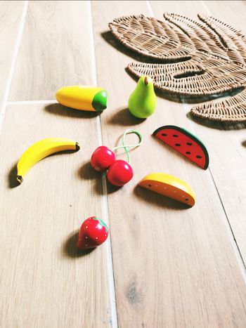 🍒Dinette aliments fruits en bois