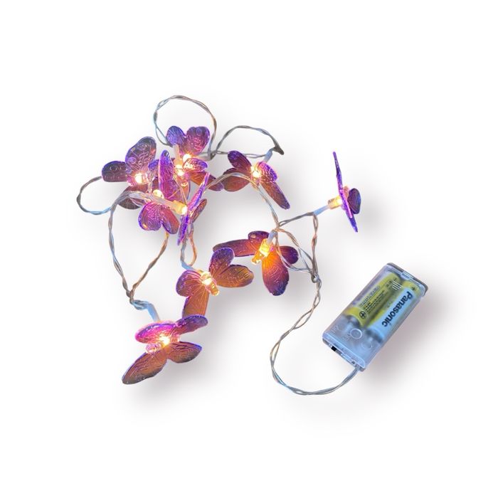NEUF Hema Guirlande lumineuse Papillons violets
