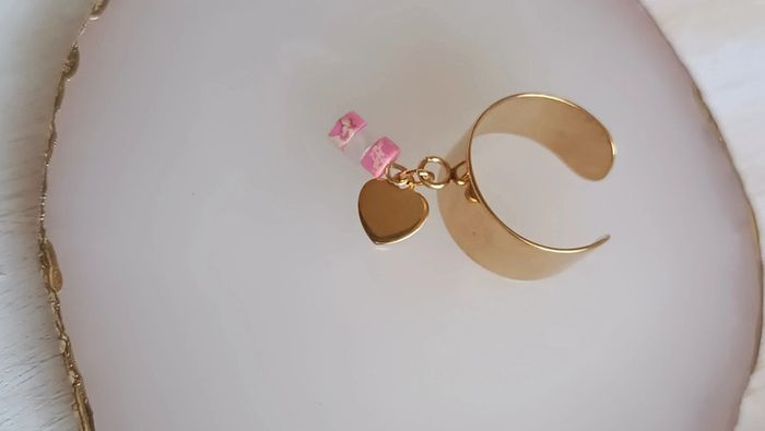 Jolie bague à breloques en acier inoxydable - photo numéro 2