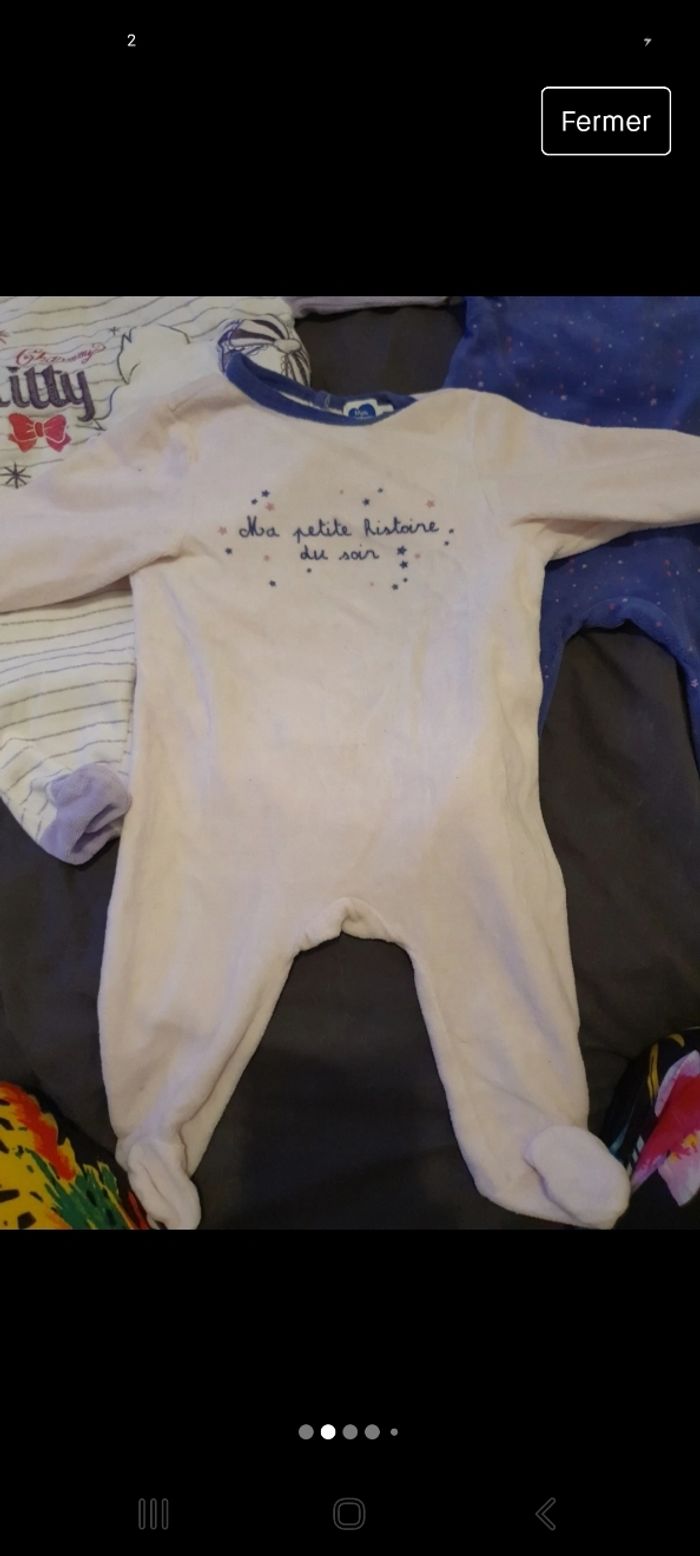 Lot 5 pyjamas fille 3 mois - photo numéro 2