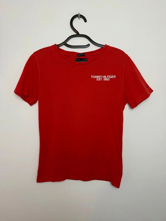 T-shirt Tommy Hilfiger garçon 12 ans, 152 cm, rouge très bon état