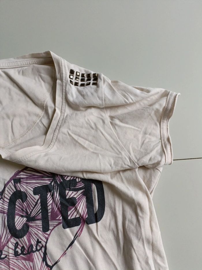 T-shirt manches courtes taille xl only cœur addicted - photo numéro 5