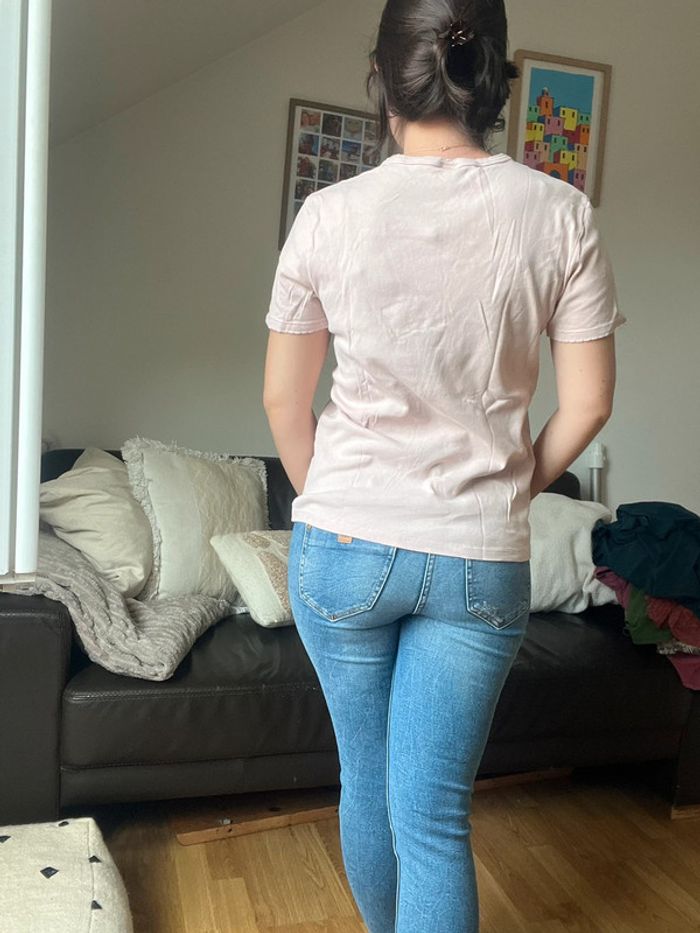 Tee shirt rose - Petit Bateau - L - photo numéro 2