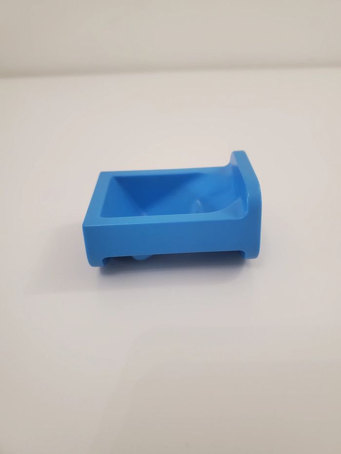 Playmobil Meuble chambre,  Un lit enfant bleu decoré d'étoiles et Lune très bon état - photo numéro 2