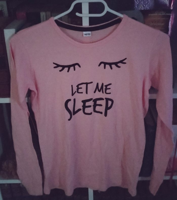 Haut de pyjama "Let Me Sleep" 100% coton neuf