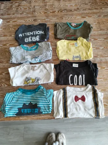 🍁 lot de 8 teeshirts manches longues taille 3 mois 🍁