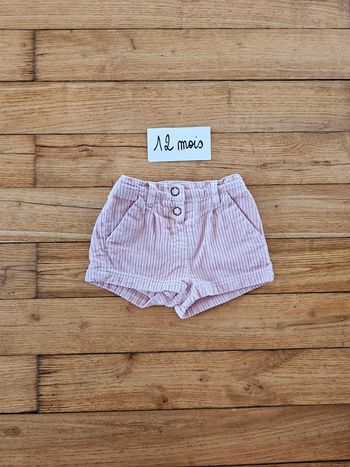 Shirt en velours côtelé rose clair bébé fille 12 mois 1 an