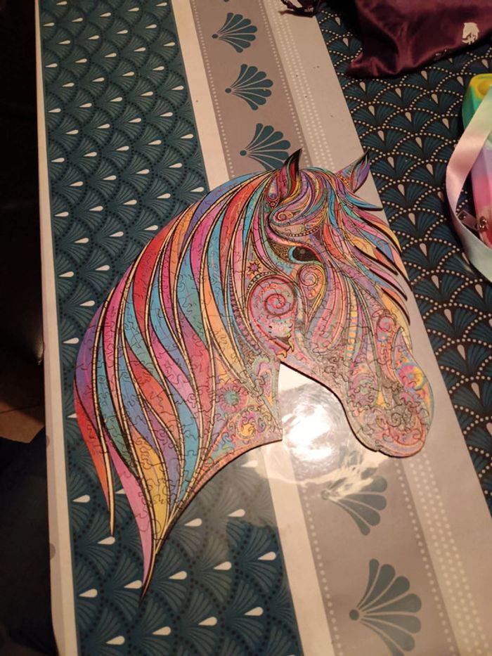 Magnifique puzzle neuf cheval en bois aimpuzzle a3