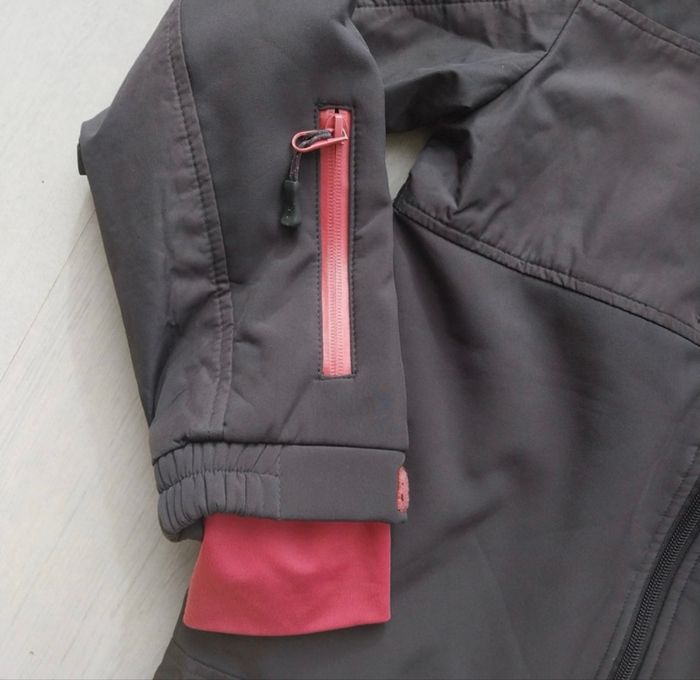 Veste softshell fille Himalaya Mountain anthracite zip rose Modèle : SOFT TREK KIDS R01 Gris Rose - photo numéro 3