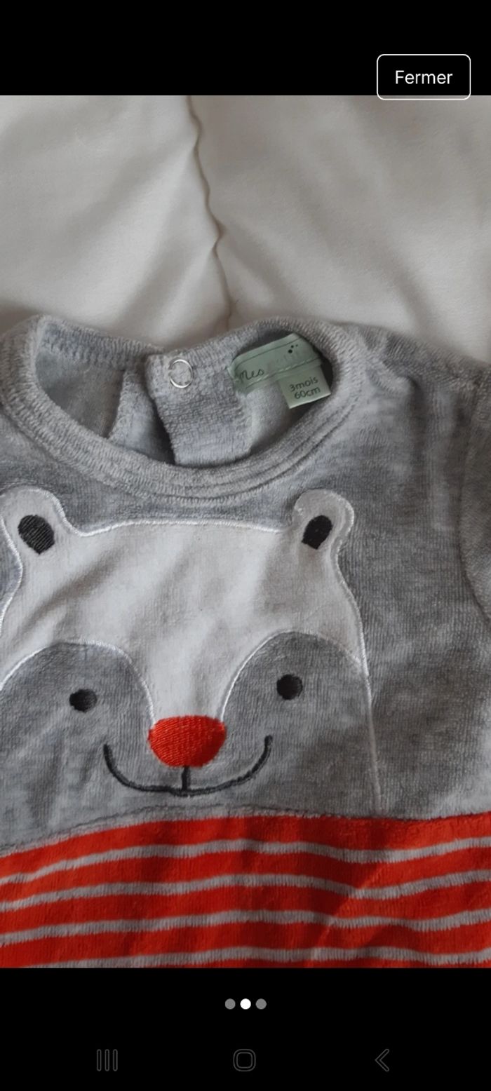 Pyjama bébé mixte 3 mois - photo numéro 2