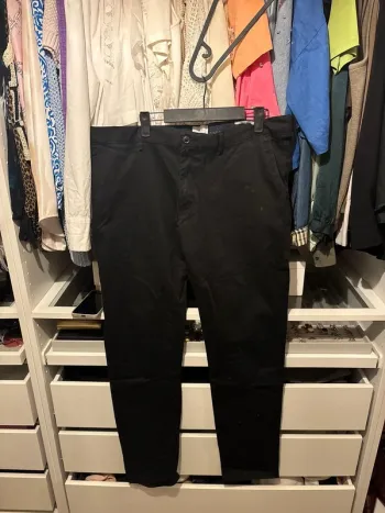 Pantalon costume coton bleu marine