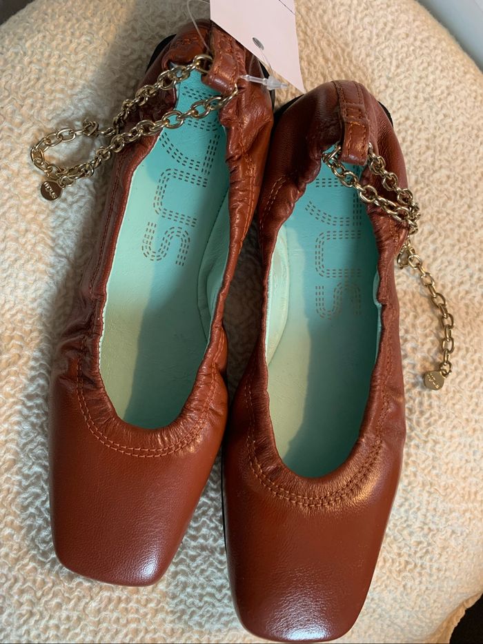 🥿Ballerines cuir marron MJUS neuves 37 - photo numéro 2