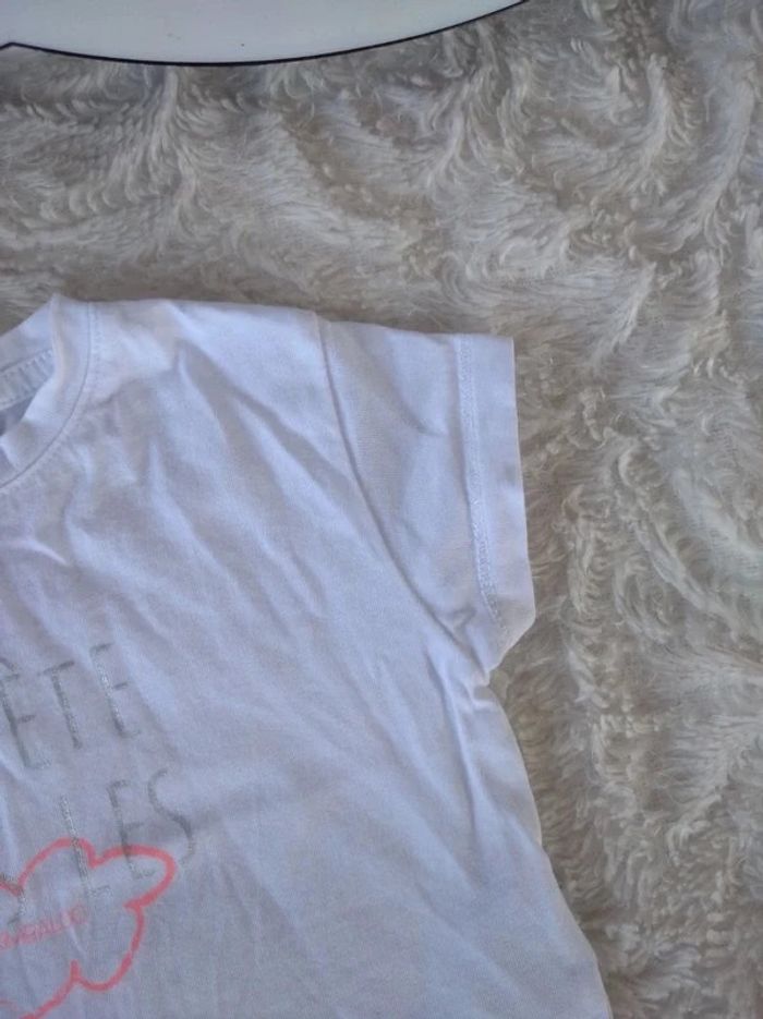 Tee shirt chemise manches courtes Fille 6 mois "La tête dans les nuages" Kimbaloo 100% coton - photo numéro 5