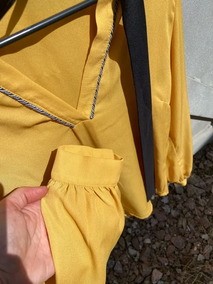 Chemisier Jaune Moutarde Lady Lol Taille 36 - photo numéro 3