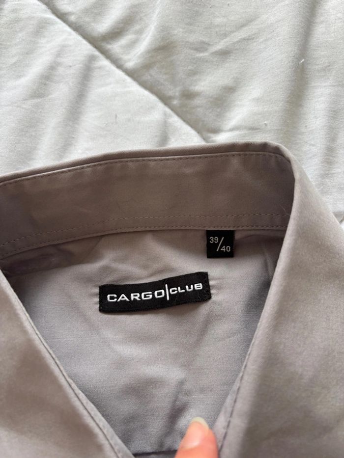 Chemise cargo club début 2000 y2k homme gris clair regular fit classique taille M 39/40 - photo numéro 2