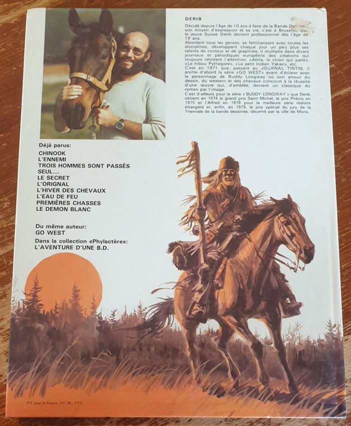 BD Buddy Longway - tome 8 L'eau de feu - EO 1979 - photo numéro 2