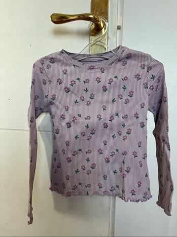 T-shirt Kiabi violet fleurs