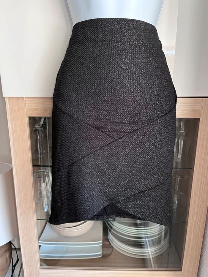 Jupe de soirée noire et argentée - photo numéro 2