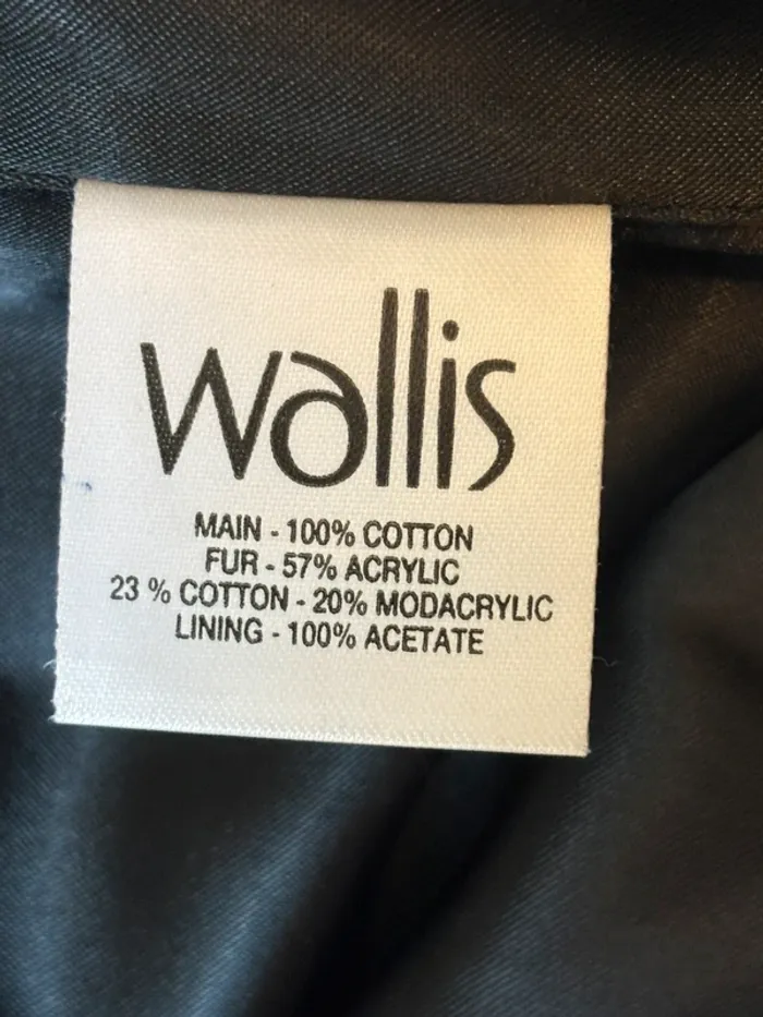 Superbe manteau long vintage style 70/80 Wallis en velours noir et fausse fourrure L/XL - photo numéro 6